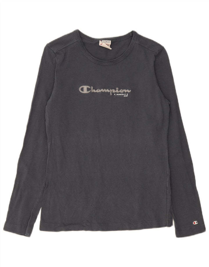 Champion Damen Heritage Classics Graphic Top Langarm UK 12 Mittelgrau