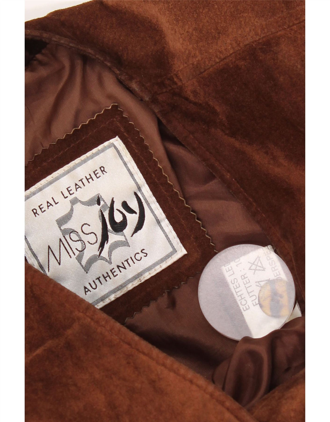 Vintage Damen Wildlederjacke EU 38 Mittelbraunes Leder