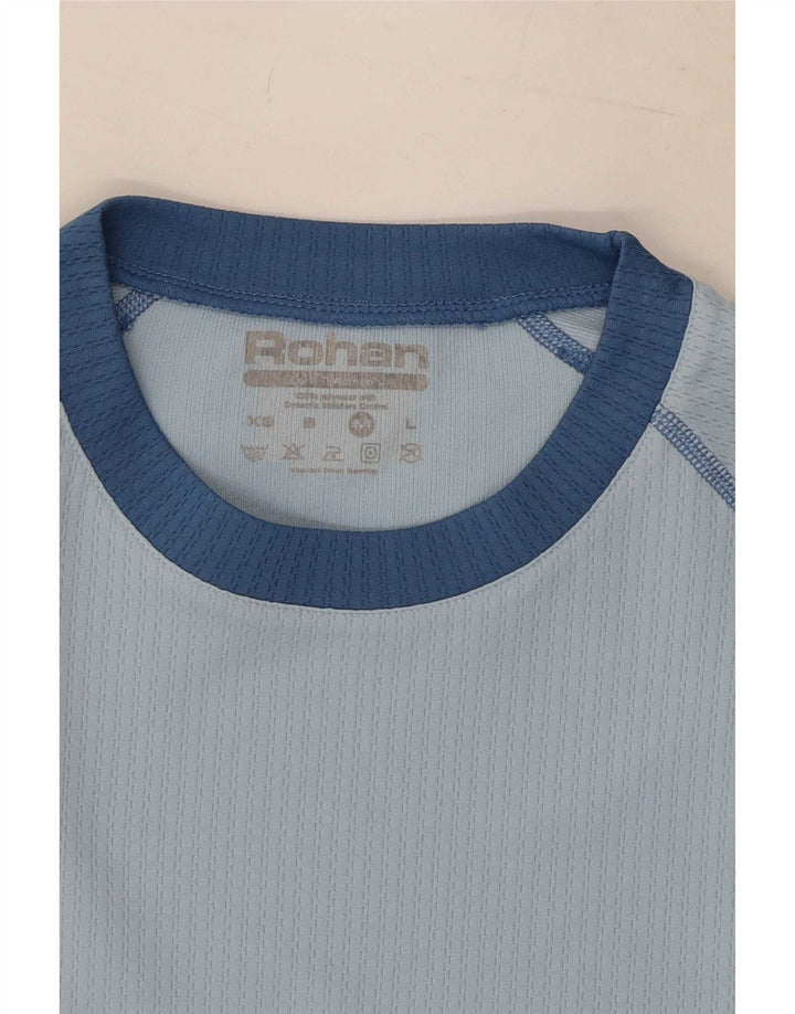 Rohan Herren-T-Shirt-Oberteil, mittelblau, Farbblock