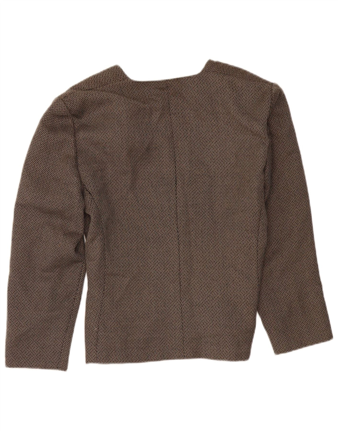 LUISA SPAGNOLI Damen 1-Knopf-Blazerjacke IT 46 Large Brown Geometrisch