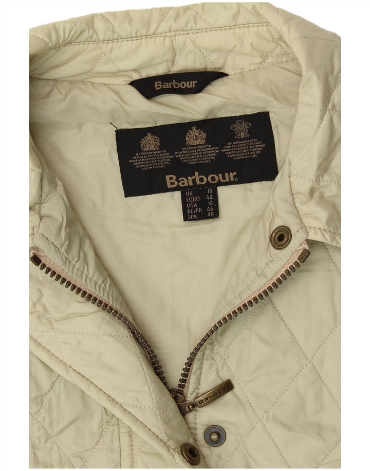 Barbour Damen Steppweste UK 18 XL Off White Polyamid