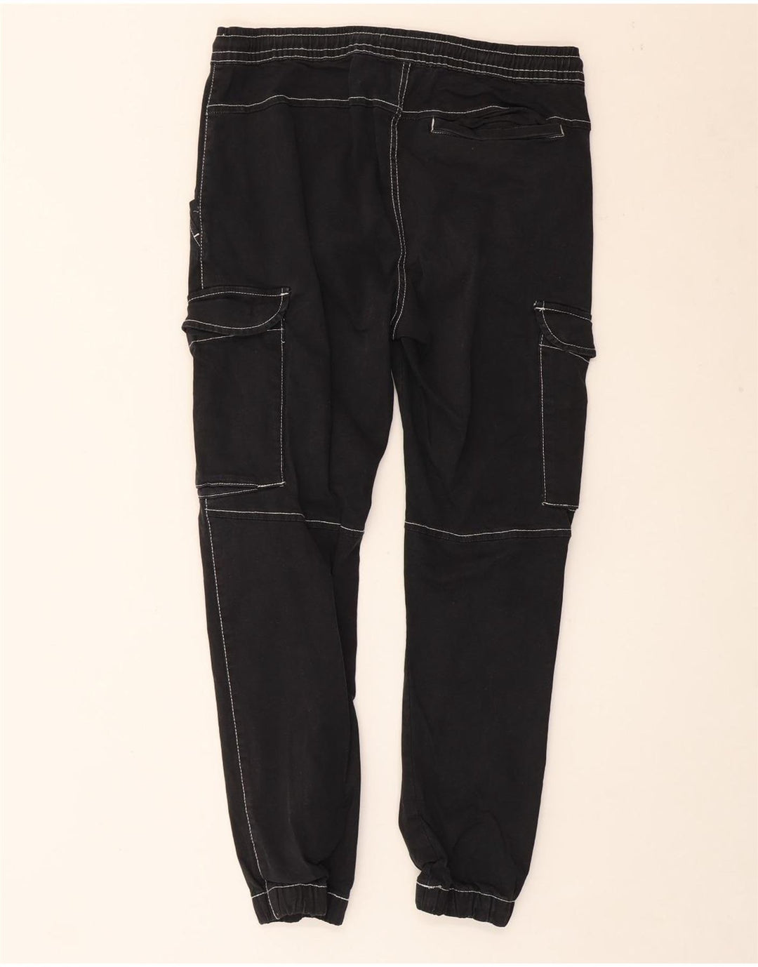 Zara Herren-Jogger-Cargohose, Größe M, W31, L26, Marineblau, Baumwolle
