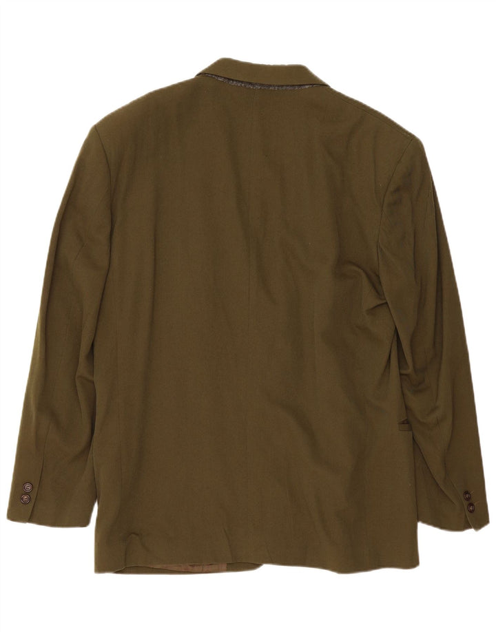 Byblos Herren-Blazer mit 2 Knöpfen, IT 50, große Khaki-Wolle