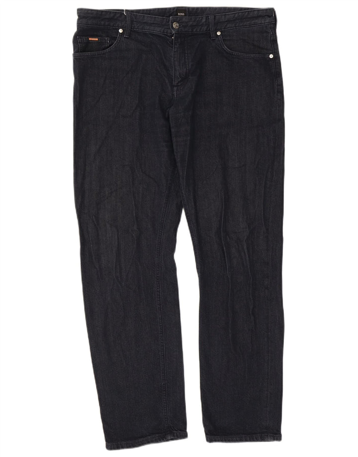 Hugo Boss Herren Stretch Straight Jeans W38 L31 Marineblau
