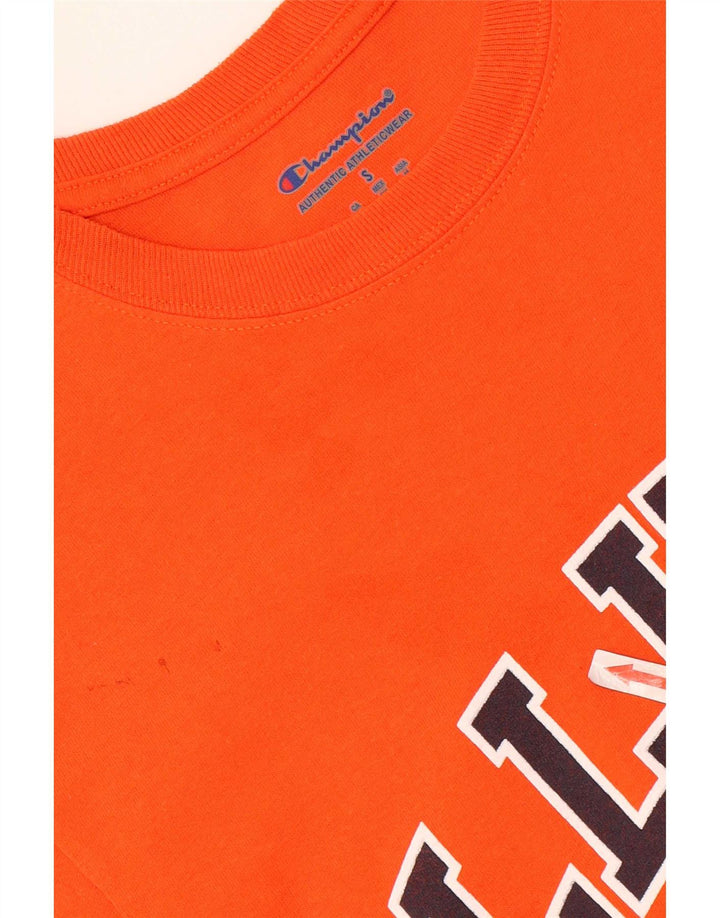 Champion Herren-T-Shirt „Illinois“ mit Grafik, Größe S, Orange