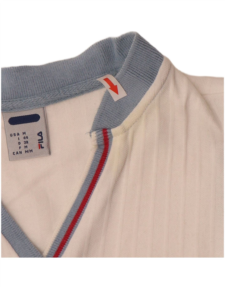 Fila Damen Weste Top IT 44 Mittelweiße Baumwolle