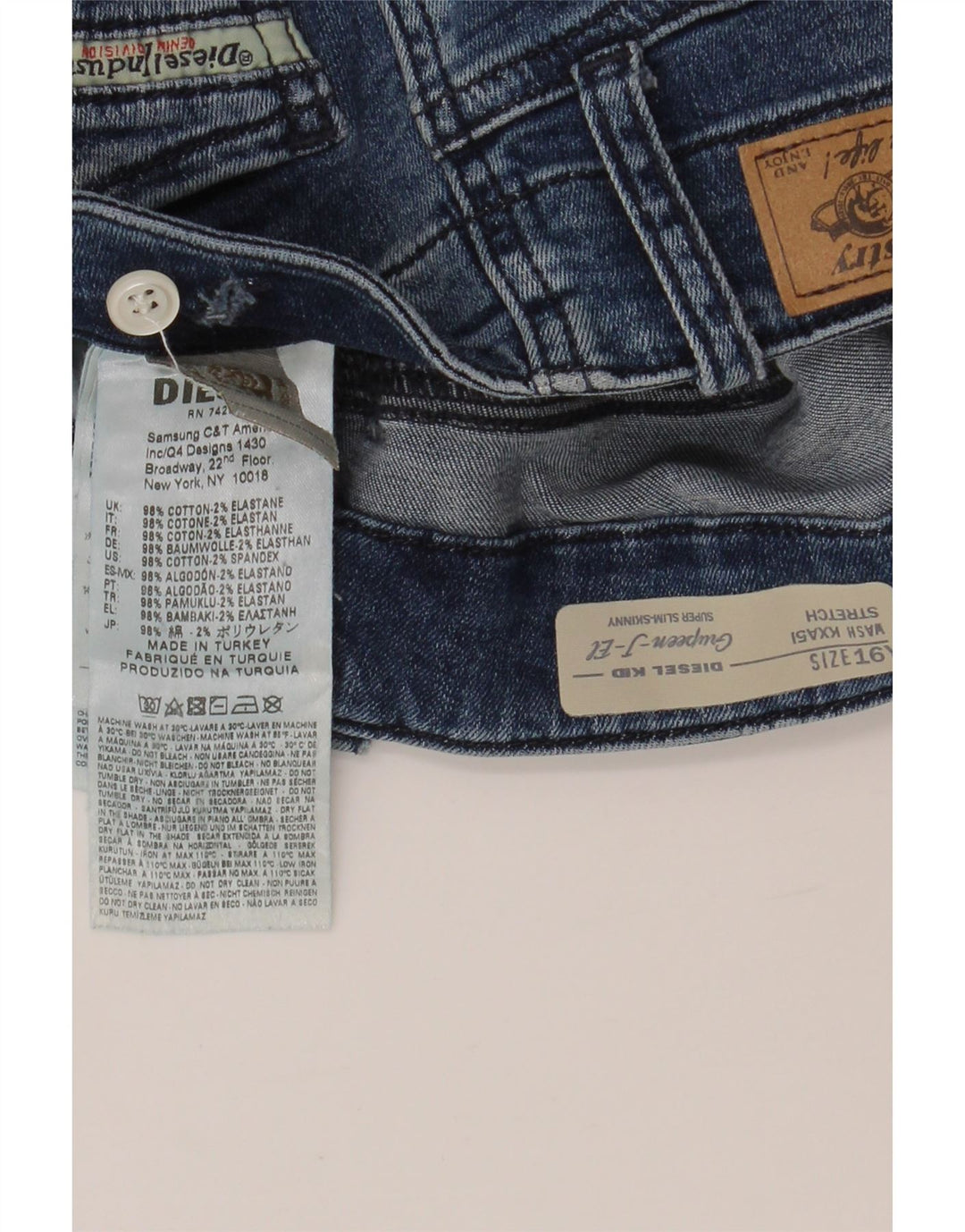 DIESEL Mädchen Grupeen-J-El Super Slim Skinny Jeans 15–16 Jahre W32 L32 Blau