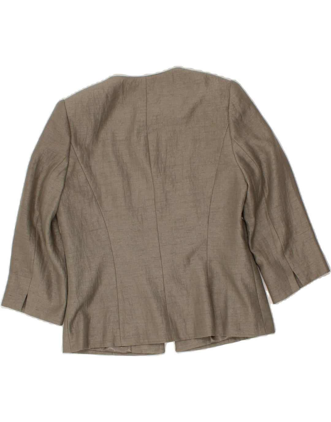 JACQUES VERT Womens Blazer Jacket UK 12 Medium Grey Polyester Vintage Jacques Vert and Second-Hand Jacques Vert from Messina Hembry 