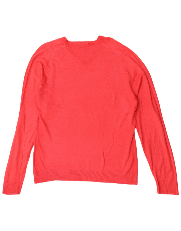 Marks & Spencer Herren Autograph Pullover mit V-Ausschnitt, groß, rot, Acryl