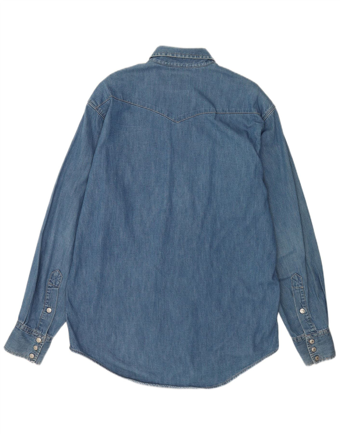 Sisley Herren-Jeanshemd aus mittelblauer Baumwolle