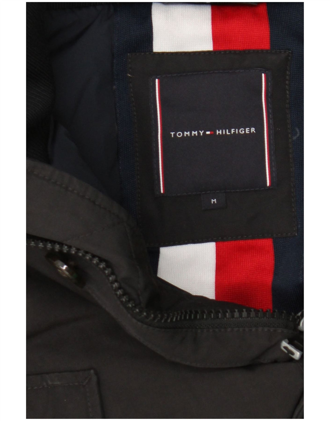 Tommy Hilfiger Herren-Jacke mit Kapuze, gepolstert, Größe 38, mittelschwarz, Baumwolle