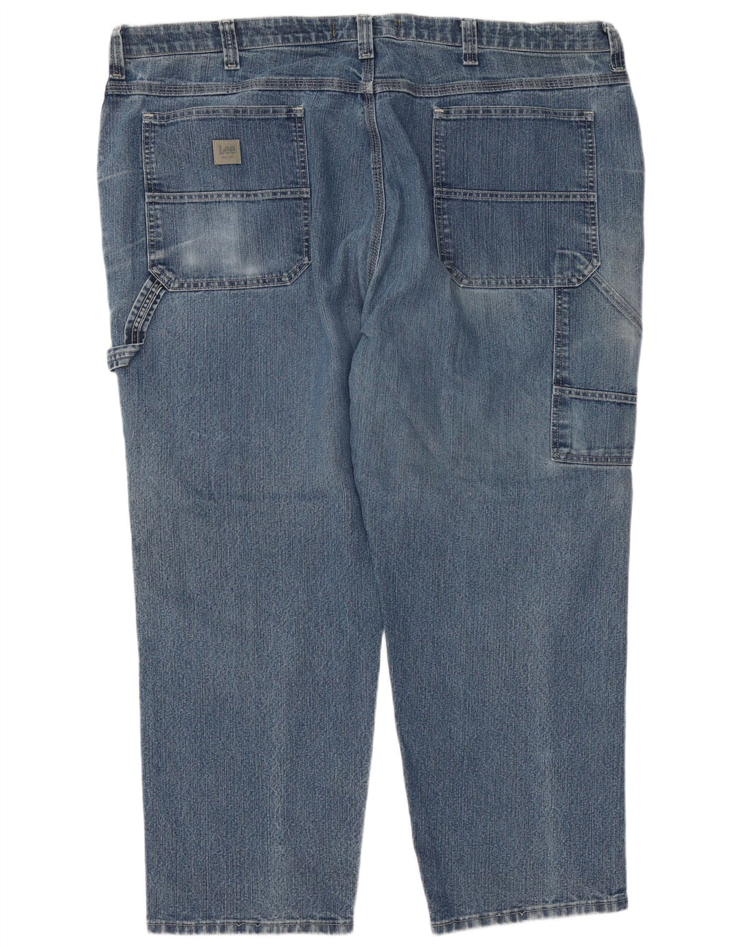 Lee Herren Carpenter Cargo Straight Jeans W48 L30 Blaue Baumwolle