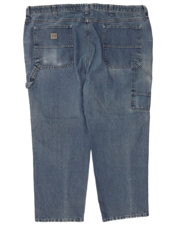 Lee Herren Carpenter Cargo Straight Jeans W48 L30 Blaue Baumwolle
