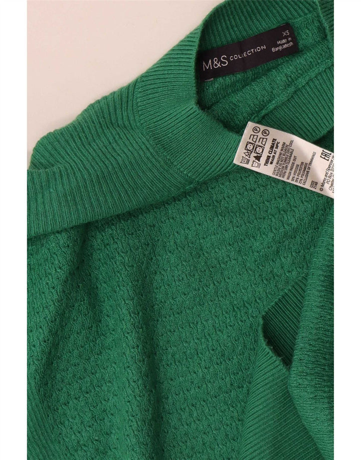 Marks & Spencer Damen-Pullover mit Rollkragen, übergroß, Gr. 6, XS, Grün