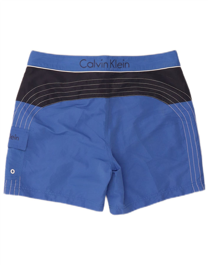 Calvin Klein Herren-Badeshorts aus mittelblauem Polyester