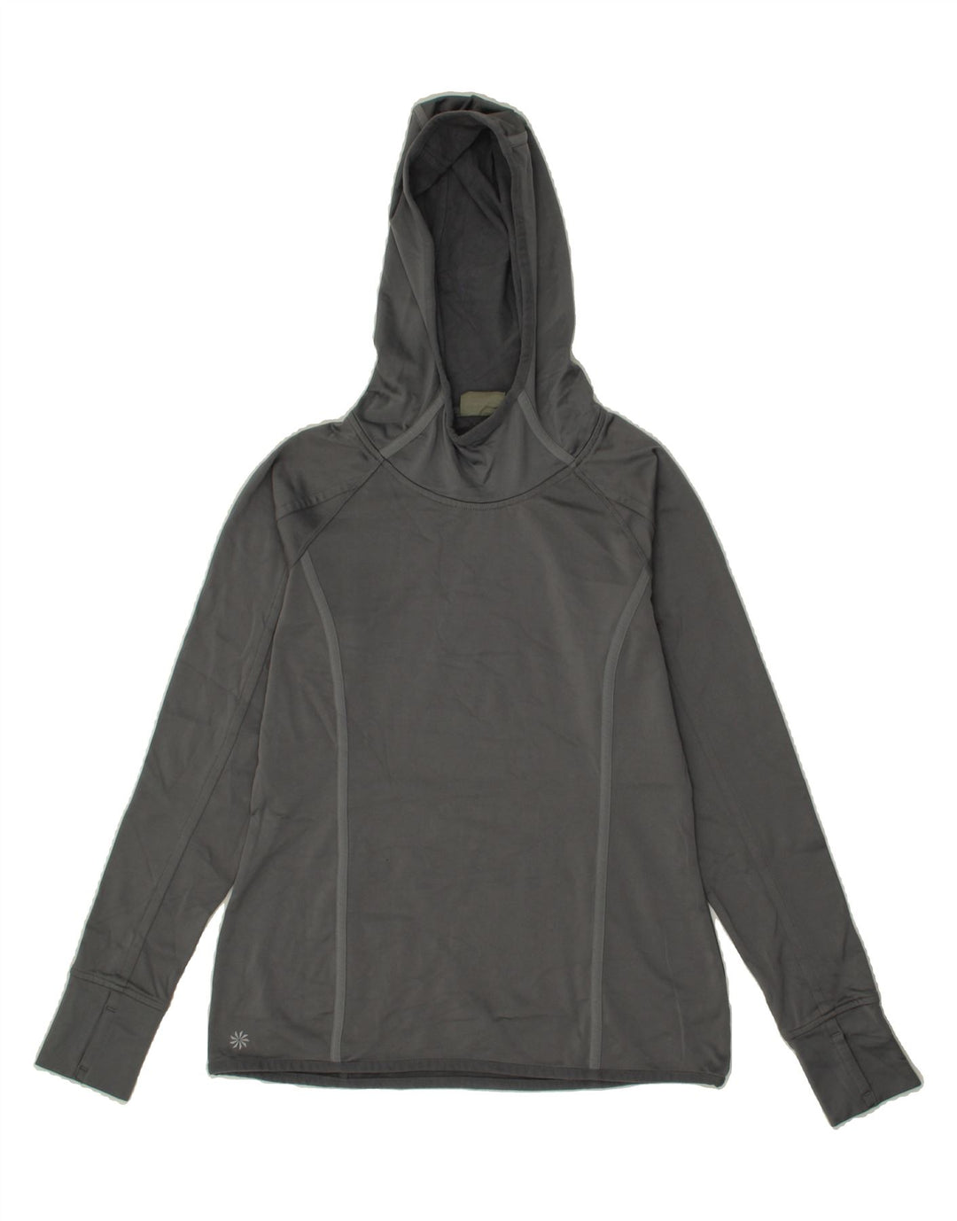 ATHLETA Womens Hoodie Jumper UK 10 Small Grey Polyester Vintage Athleta and Second-Hand Athleta from Messina Hembry 