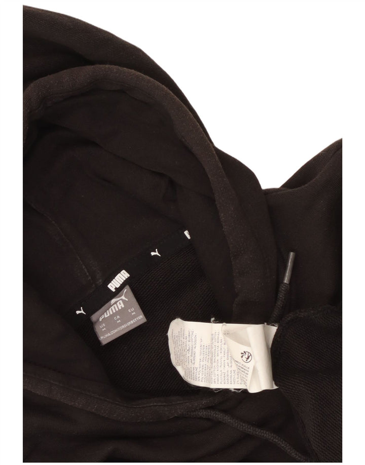 Puma Damen Kapuzenpullover UK 12 Medium Schwarz Baumwolle