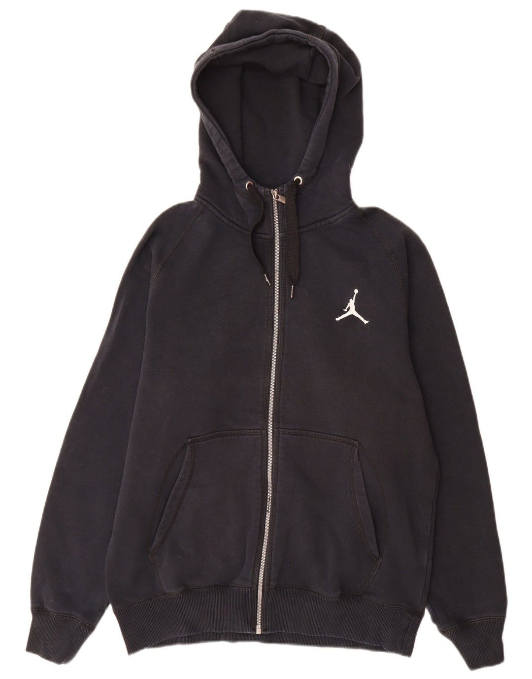 Jordan Herren-Kapuzenpullover mit Reißverschluss, mittelschwarz, Baumwolle