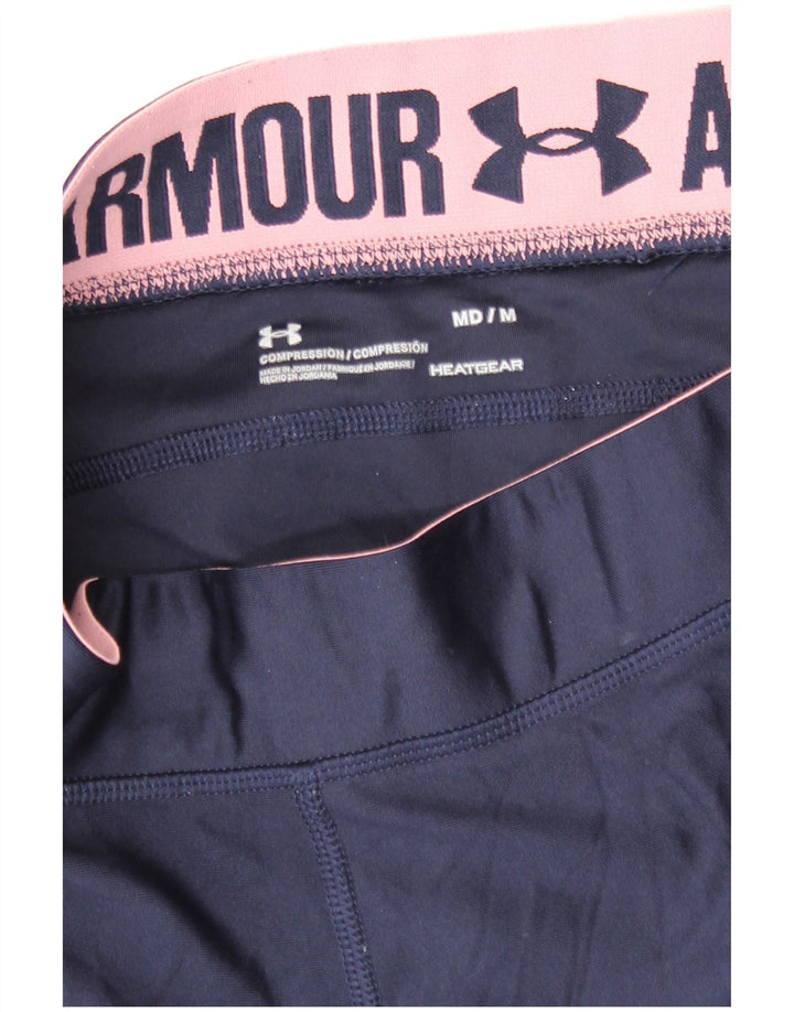 Under Armour Damen Crop Graphic Leggings UK 12 Medium Marineblau