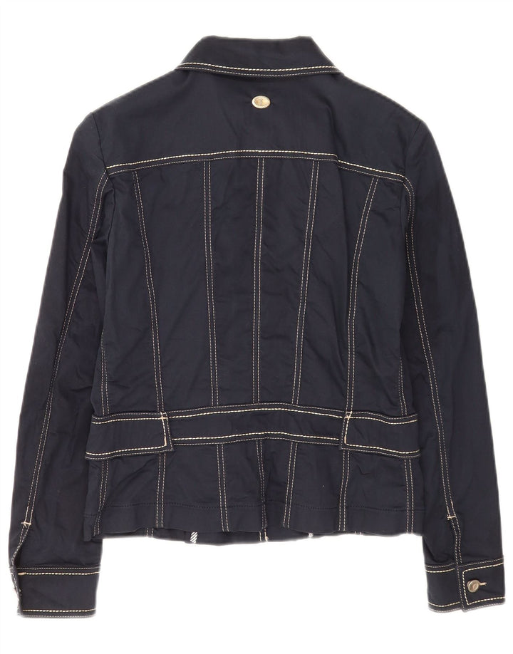Trussardi Jeans Damen Bomberjacke IT 44 Mittelblau