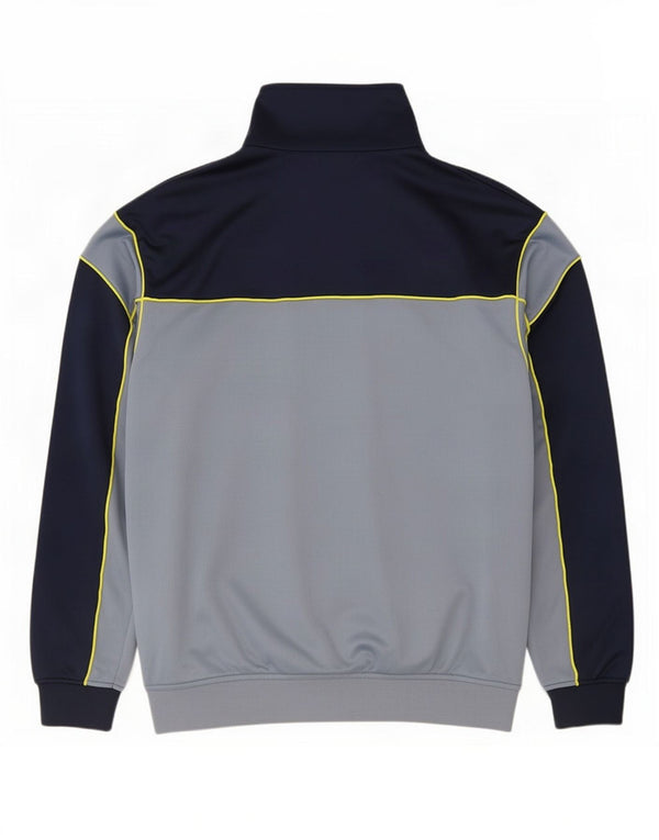 Kappa Herren-Trainingsanzug-Top-Jacke XL, blaues Farbblock-Polyester