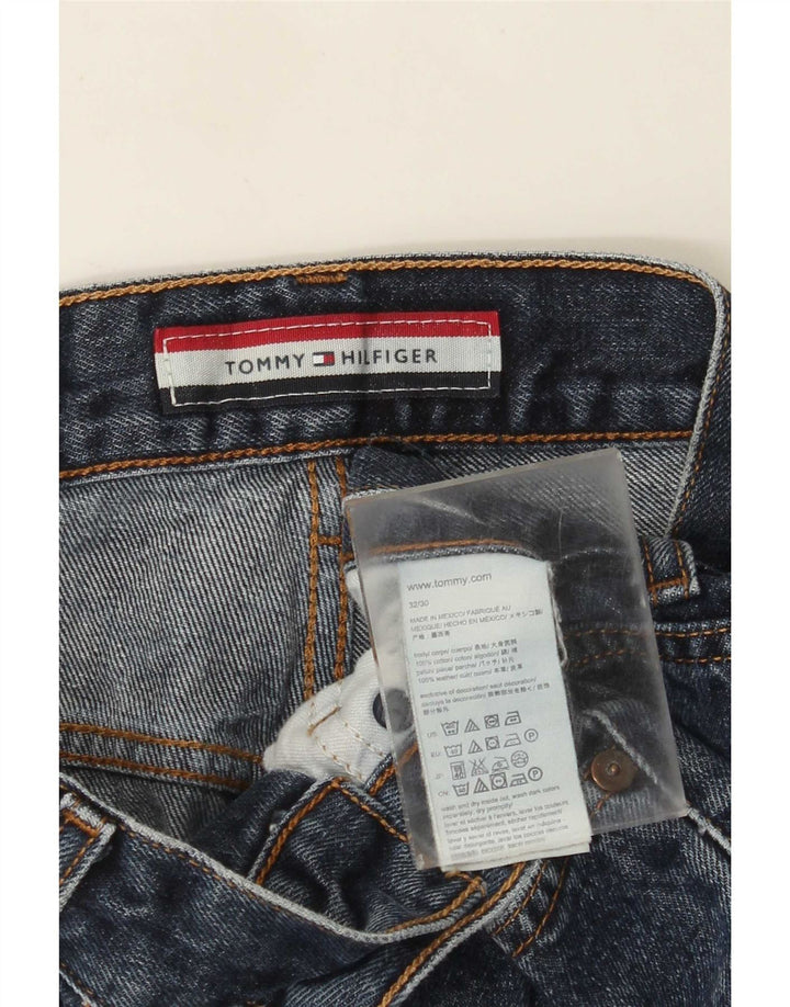 Tommy Hilfiger Herren Straight Jeans W32 L30 Blaue Baumwolle
