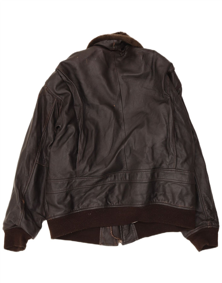Vintage Herren Lederjacke UK 42 XL Braunes Leder
