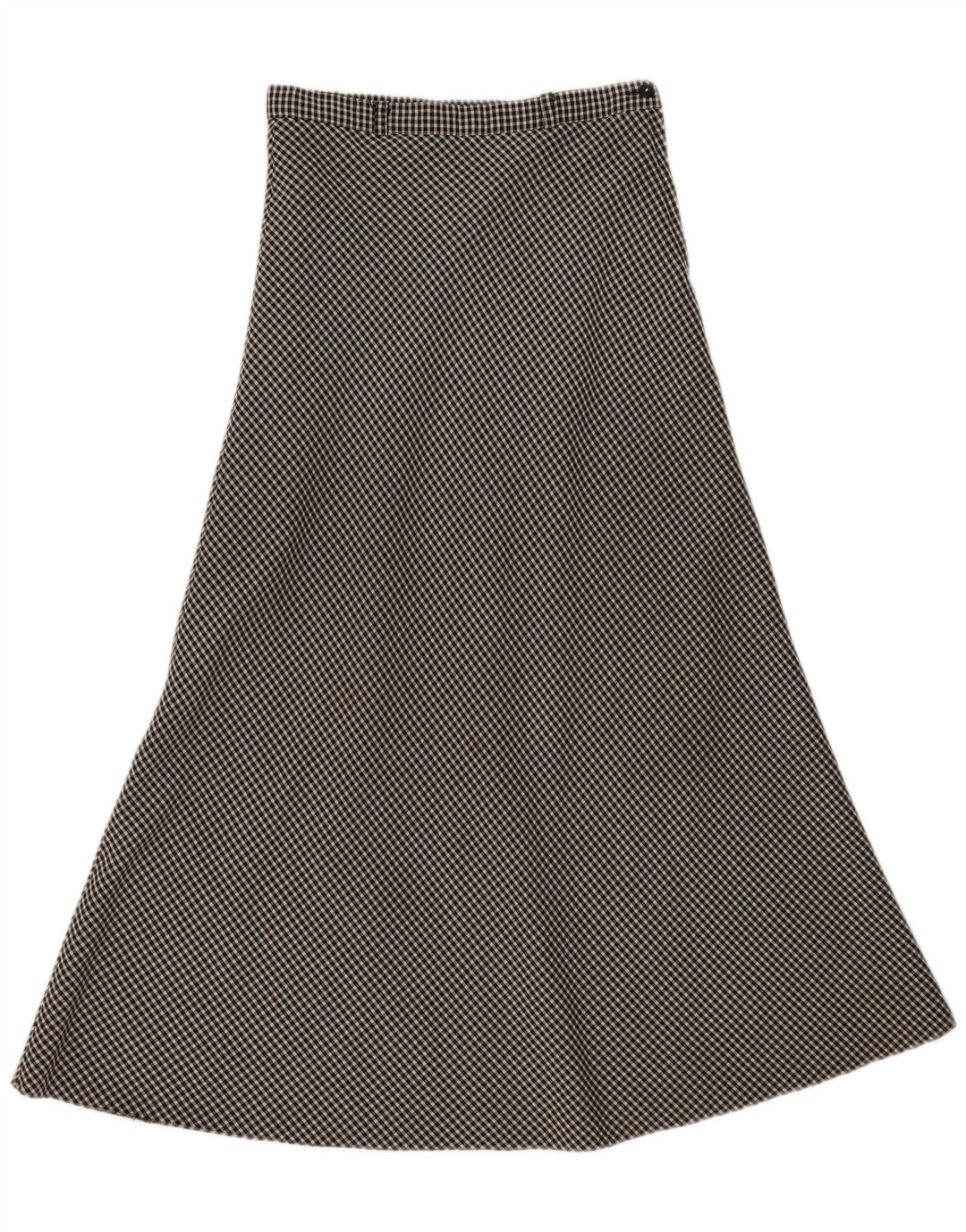 Vintage Damen Midirock EU 40 Medium W30 Schwarz Gingham