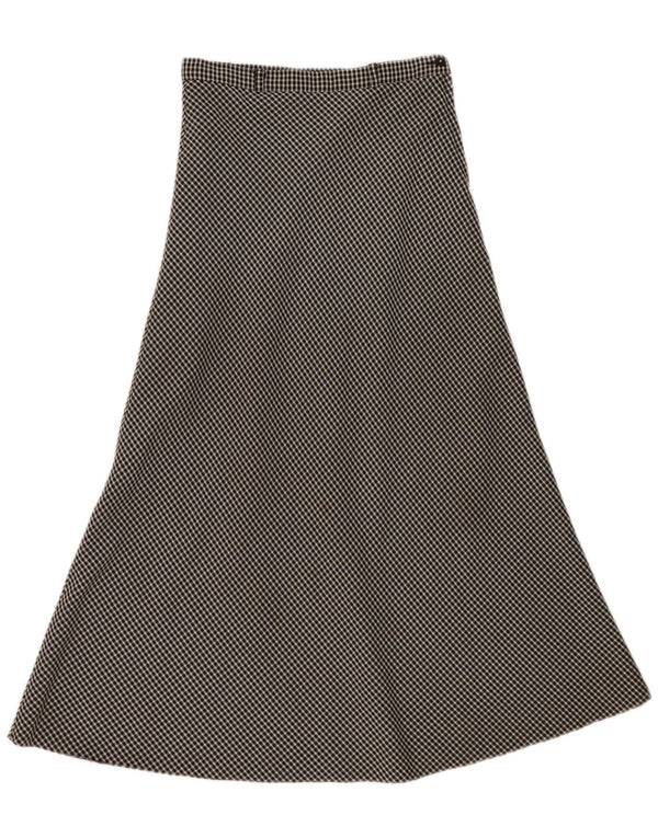 Vintage Damen Midirock EU 40 Medium W30 Schwarz Gingham