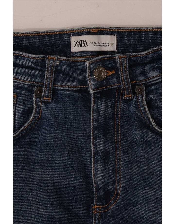 Zara Damen Bootcut Jeans EU 34 2XS W24 L25 Blau
