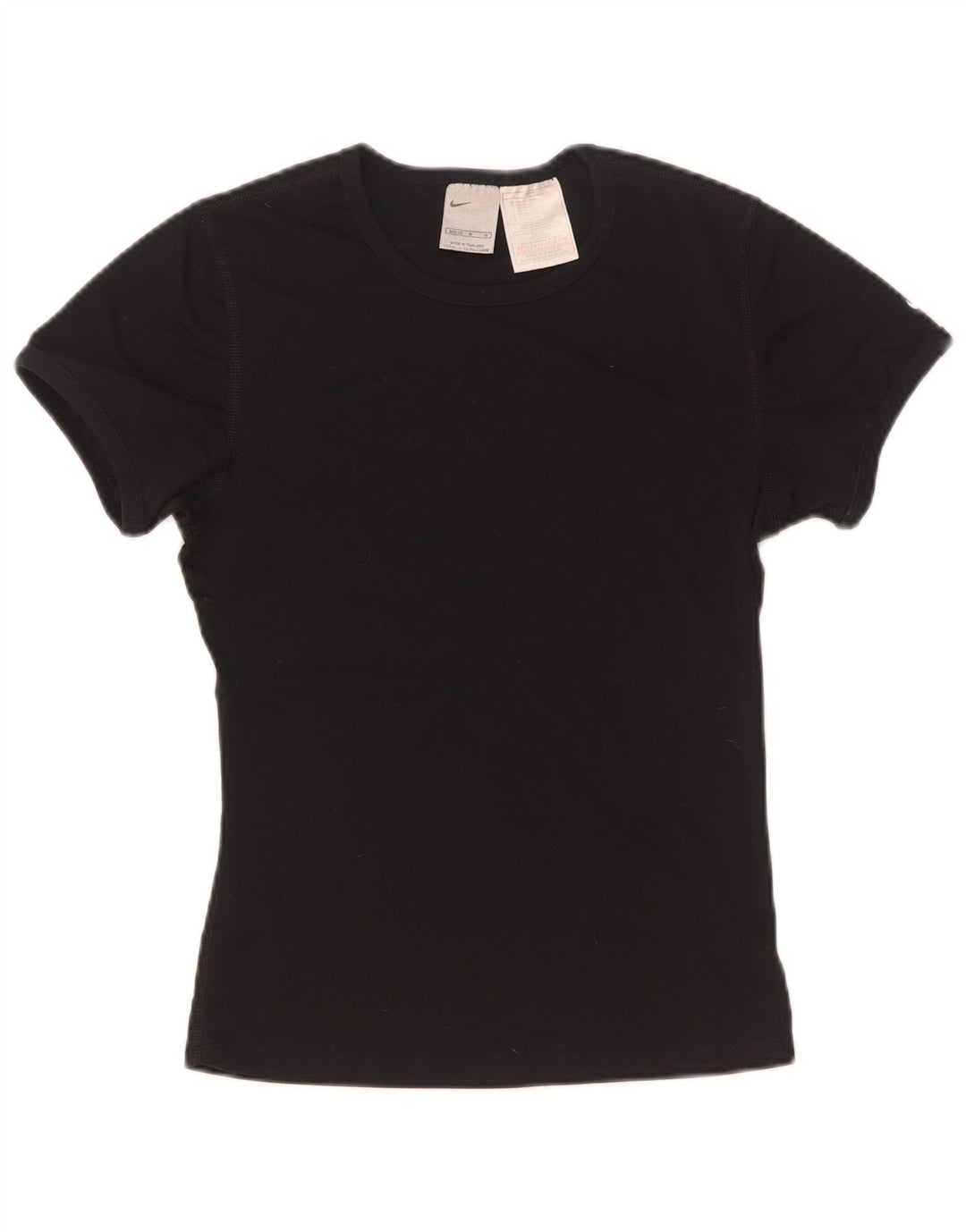Nike Damen T-Shirt Top US 8/10 Medium Schwarz Polyester