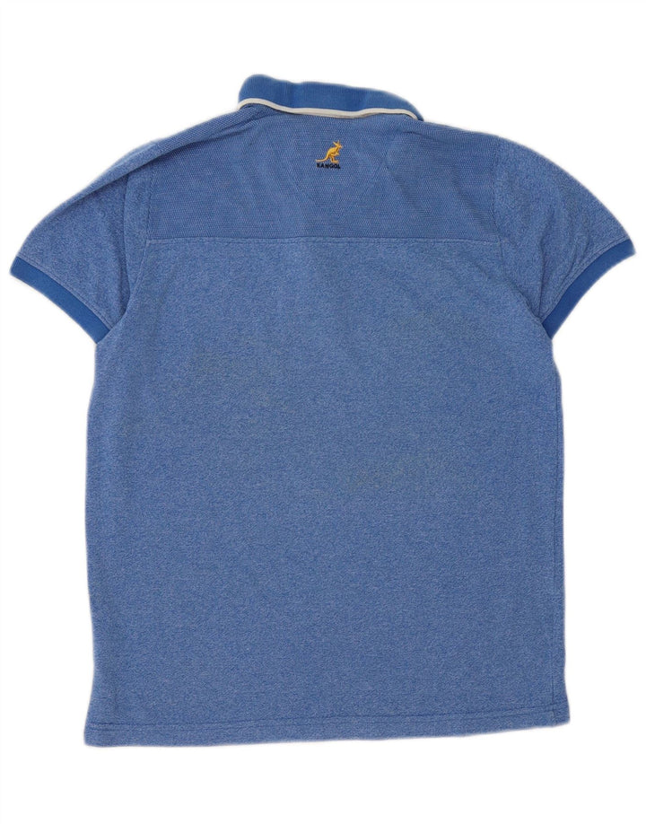 KANGOL Herren-Poloshirt, kleine blaue Baumwolle