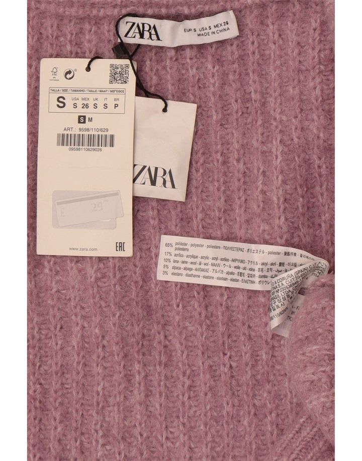 Zara Damen-Strickjacke in Übergröße, Gr. 10, klein, rosa, Polyester