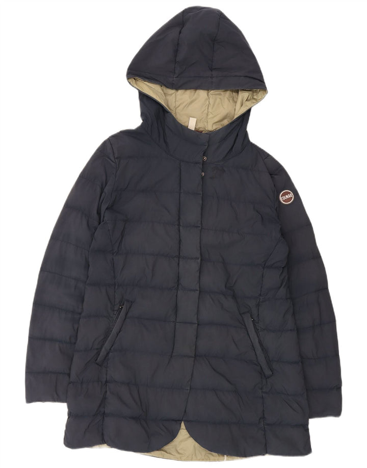 Colmar Damen Wattierte Jacke mit Kapuze IT 44 Medium Marineblau Polyamid