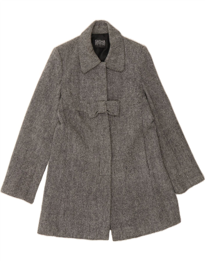 SASHA Womens Overcoat UK 12 Medium Grey Acrylic Vintage Sasha and Second-Hand Sasha from Messina Hembry 