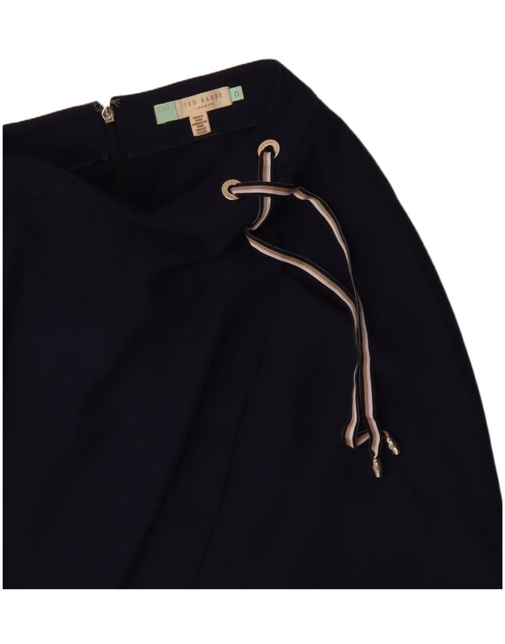 TED BAKER Damen Bleistiftrock Größe 0 2XS W24 Marineblau