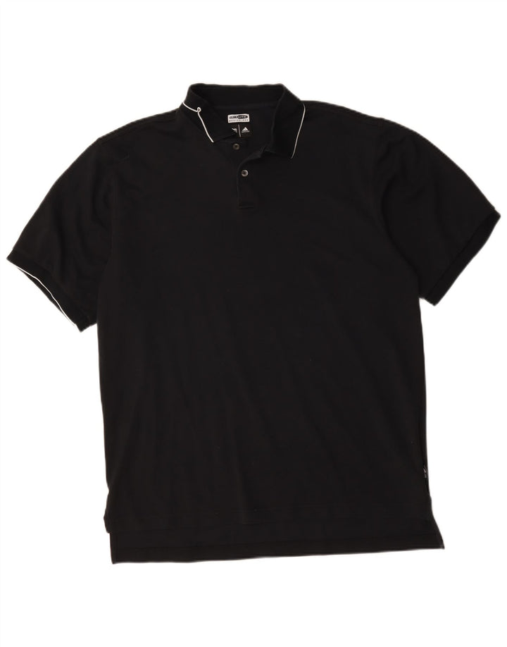 Adidas Herren Climalite Poloshirt Große schwarze Baumwolle
