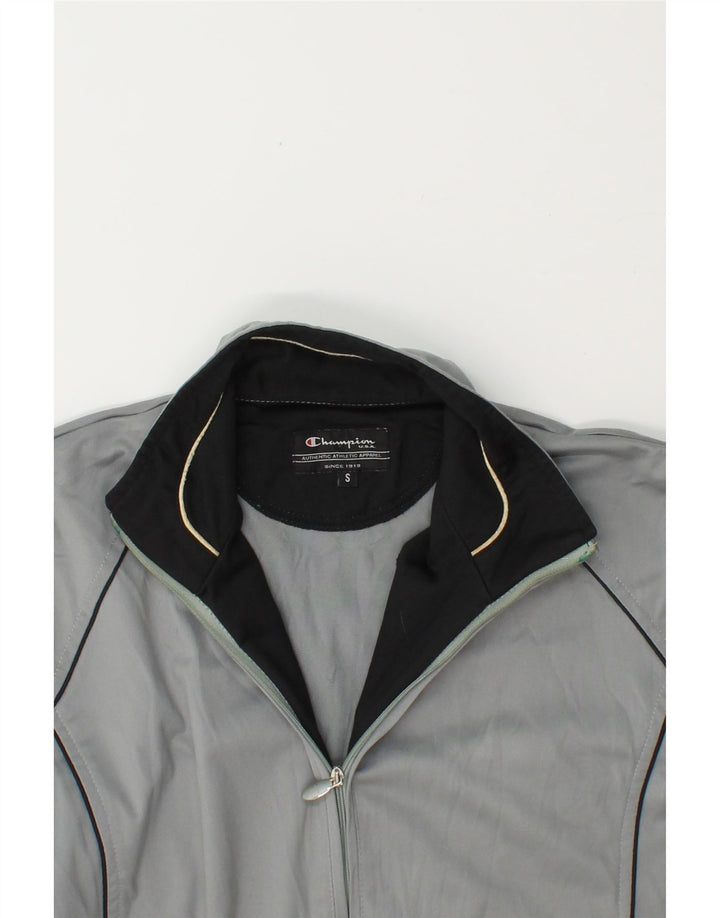 CHAMPION Mens Tracksuit Top Jacket Small Grey Polyester Vintage Champion and Second-Hand Champion from Messina Hembry 