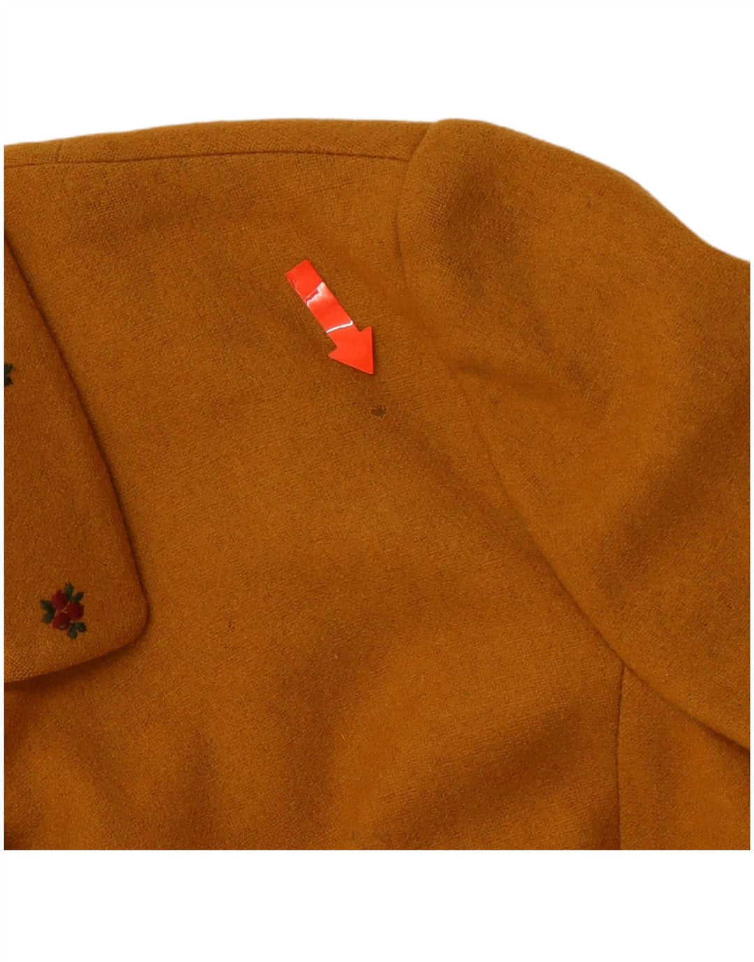 VINTAGE Damen 4-Knopf-Blazerjacke IT 38 XS Gelbe Baumwolle