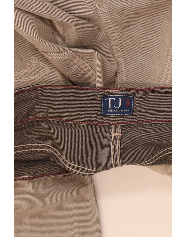 Trussardi Herren Straight Jeans W31 L33 Graue Baumwolle