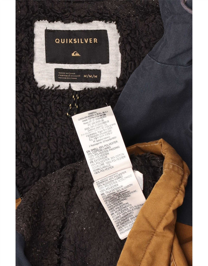 Quiksilver Herren-Windjacke mit Kapuze, UK 38, Mittelgelb, Farbblock