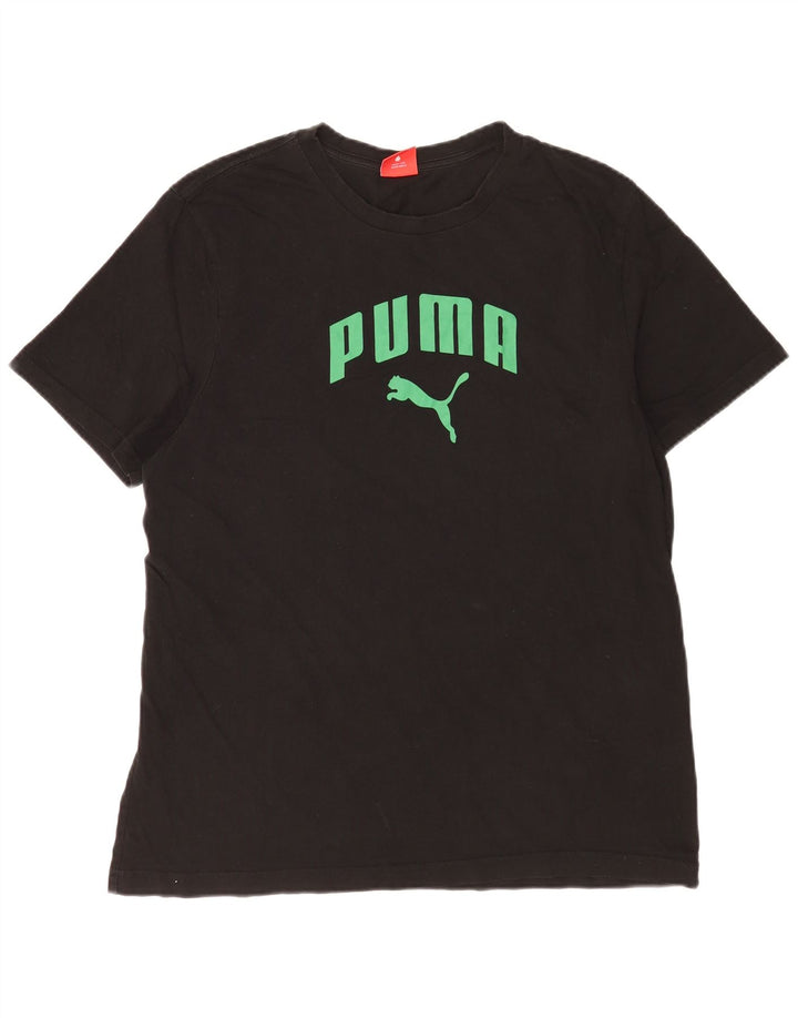 Puma Herren Grafik T-Shirt Top XL Schwarz