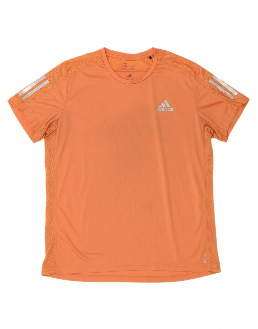 ADIDAS Mens Aeroready T-Shirt Top Large Orange Polyester