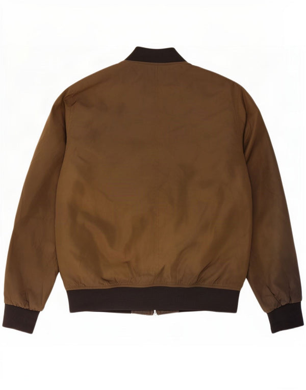 Zara Herren Bomberjacke UK 40 Large Khaki Colourblock Polyester