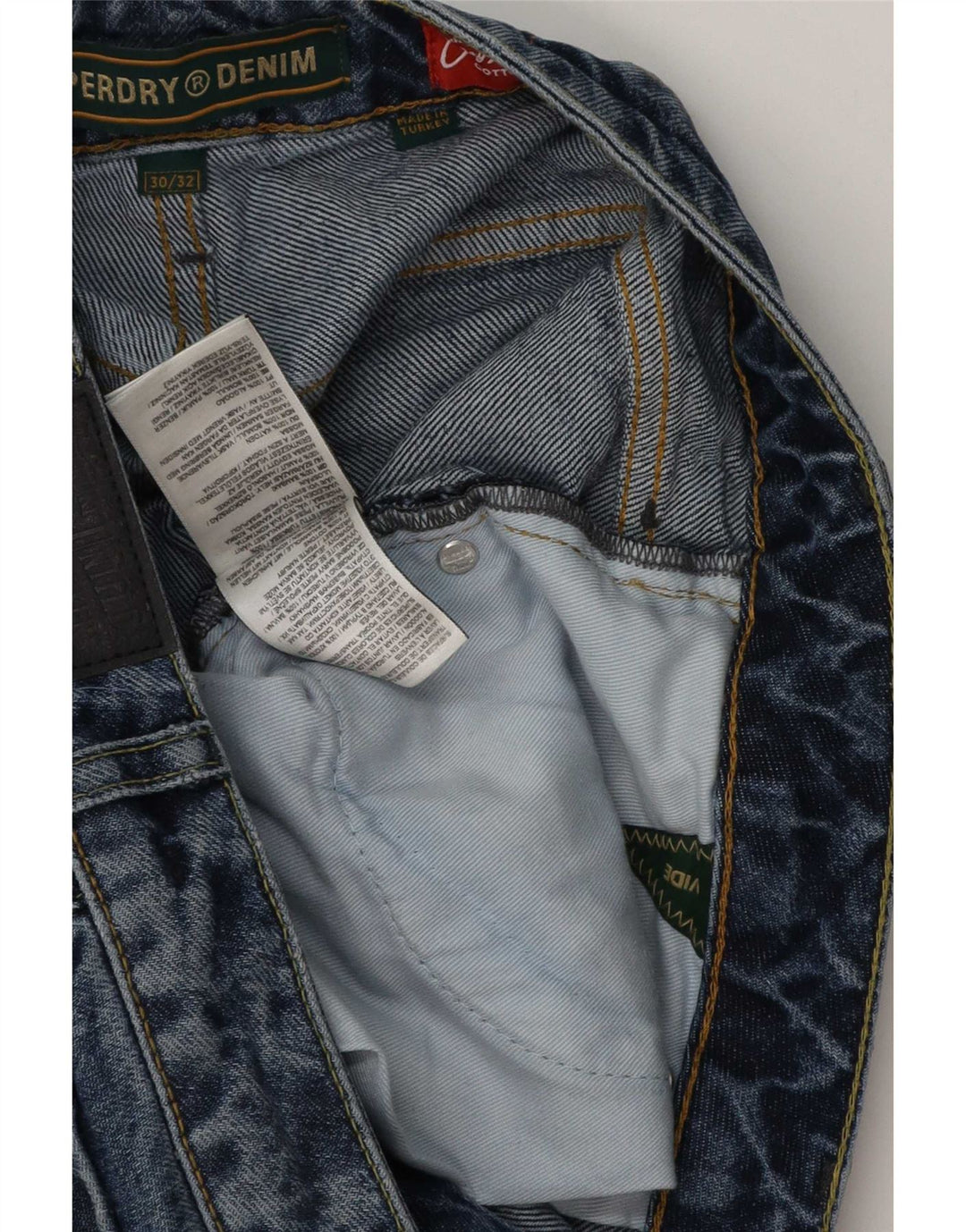 Superdry Herren Loose Jeans W30 L32 Blaue Baumwolle