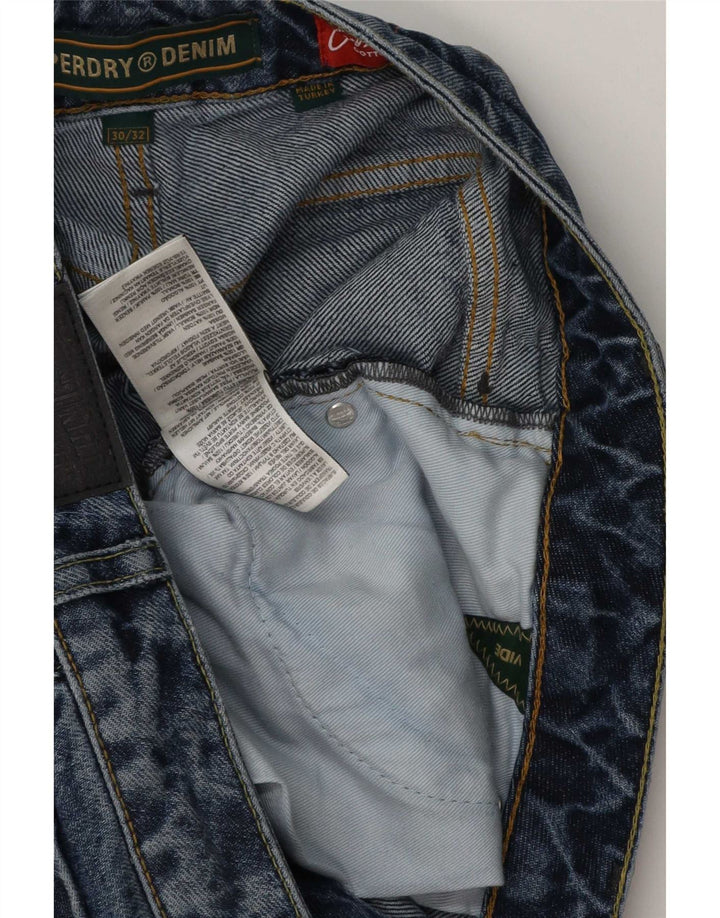 Superdry Herren Loose Jeans W30 L32 Blaue Baumwolle