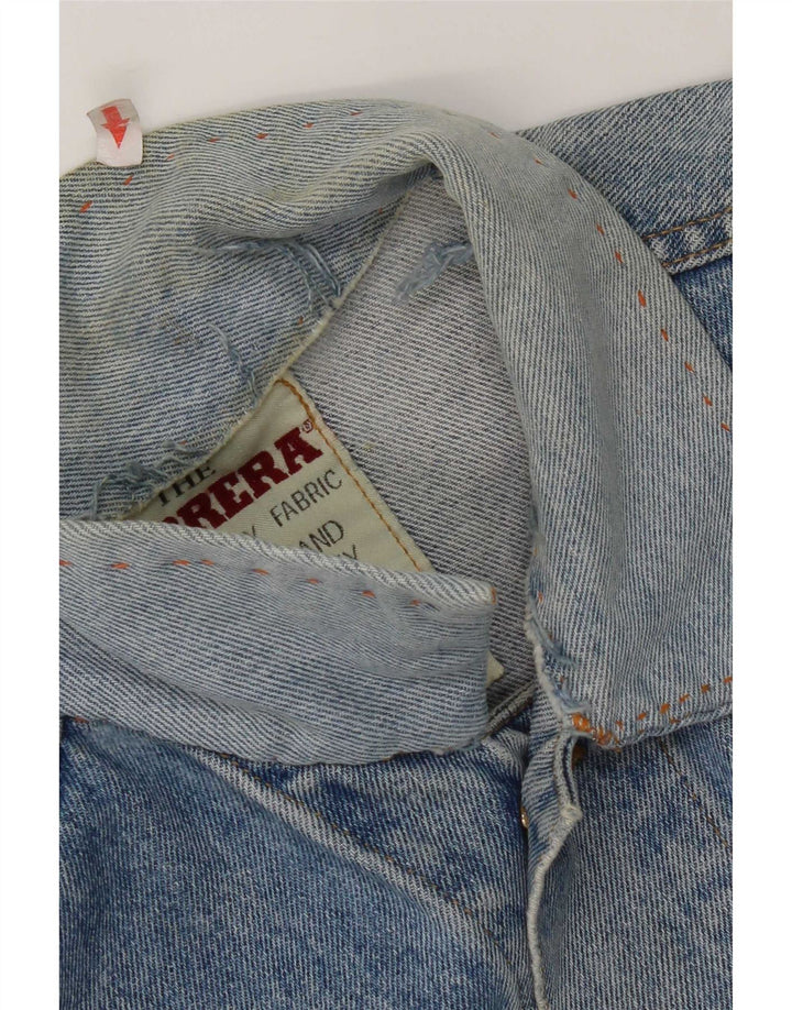 Carrera Herren Distressed Jeansjacke UK 36 Small Blau Baumwolle