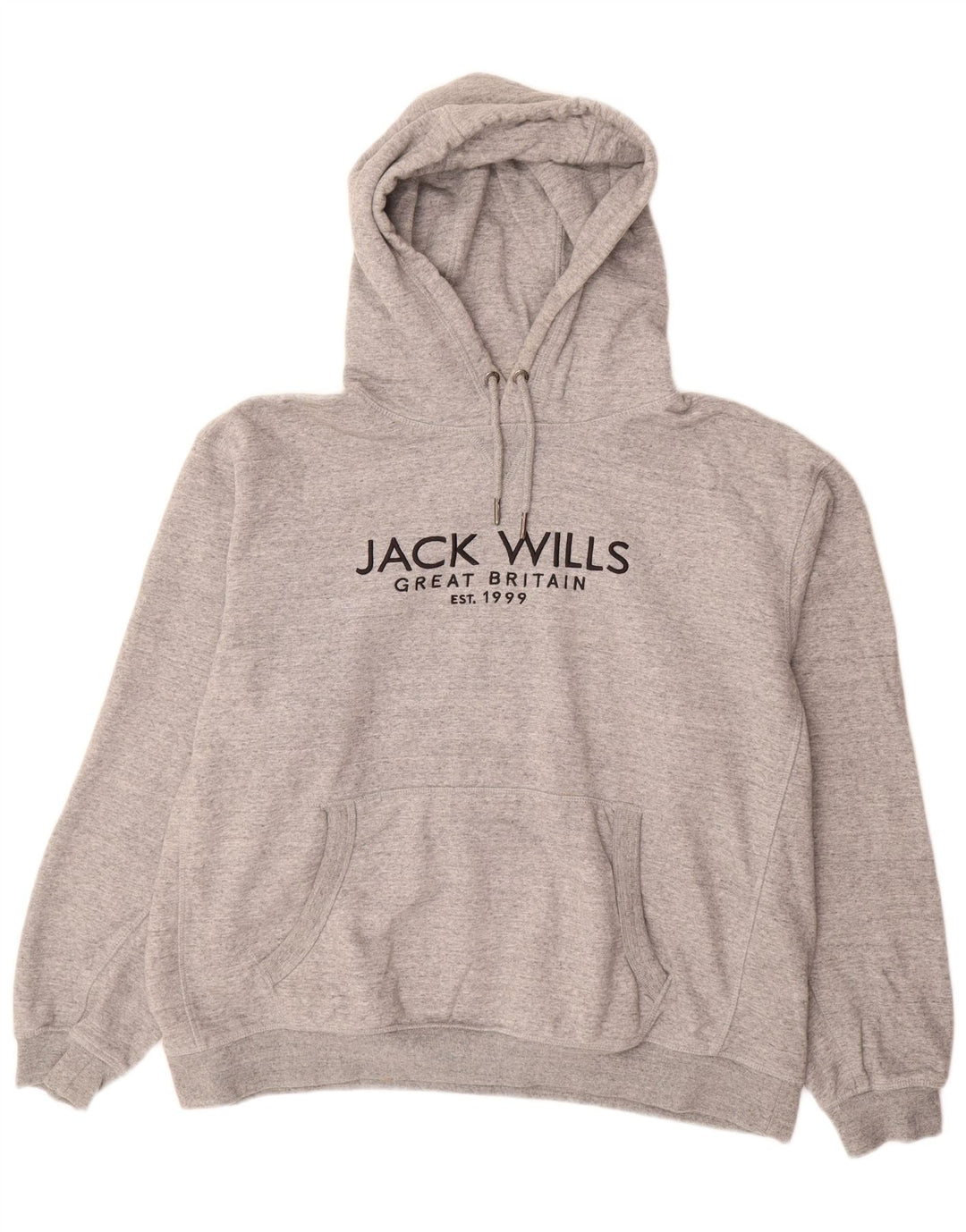 JACK WILLS Herren-Kapuzenpullover mit Grafik, 3XL, grau gefleckte Baumwolle