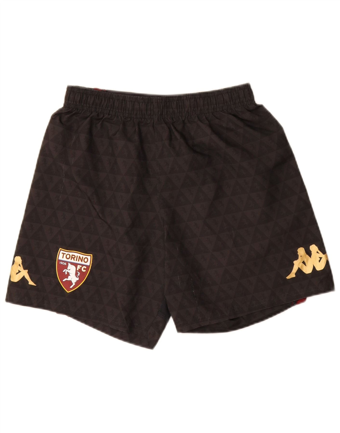KAPPA Damen FC Torino Graphic Sport Shorts UK 8 Small Schwarz Polyester