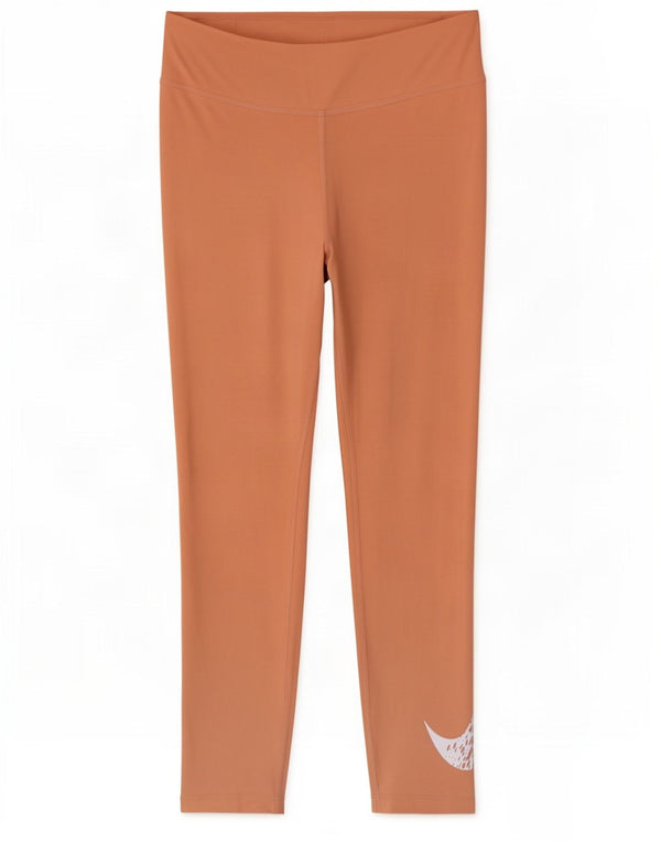 Nike Damen Dri Fit Leggings UK 14 Mittelorange Polyester
